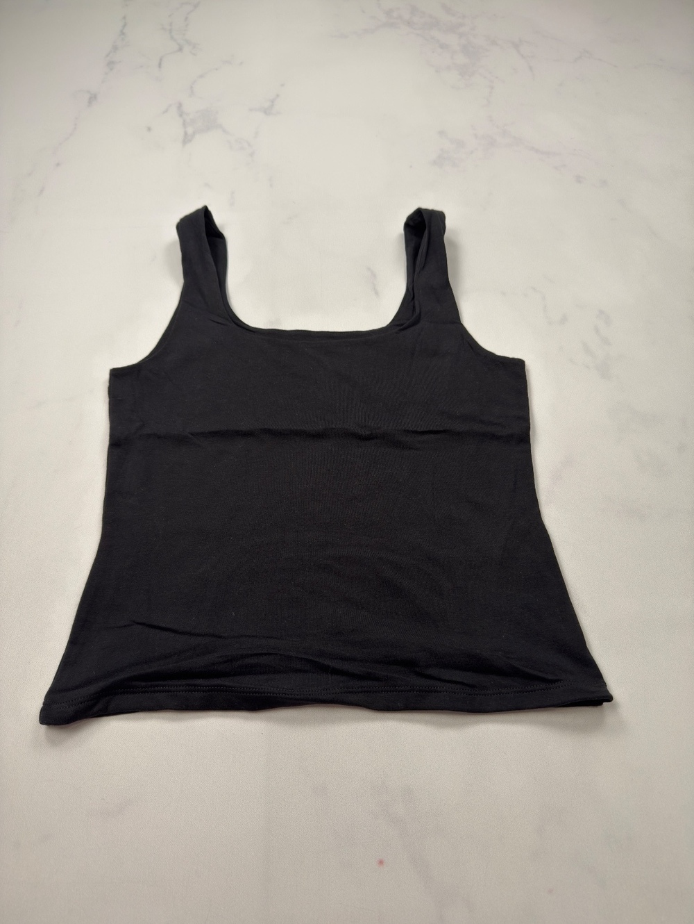 Old Navy Black Tank Top 2000s Minimalist Fitted - Womens M